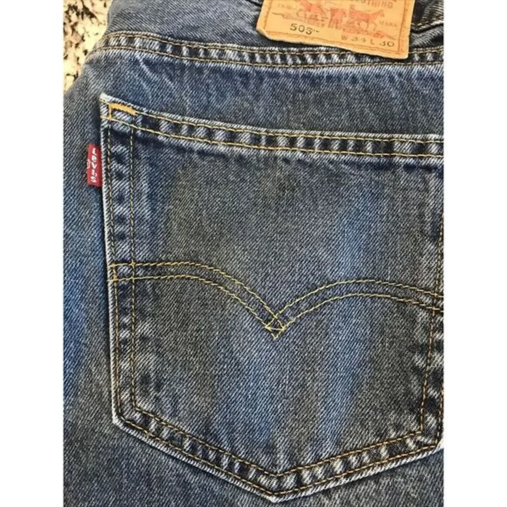 Levis 505 Regular Fit Jeans‎ 34x30 100% Cotton